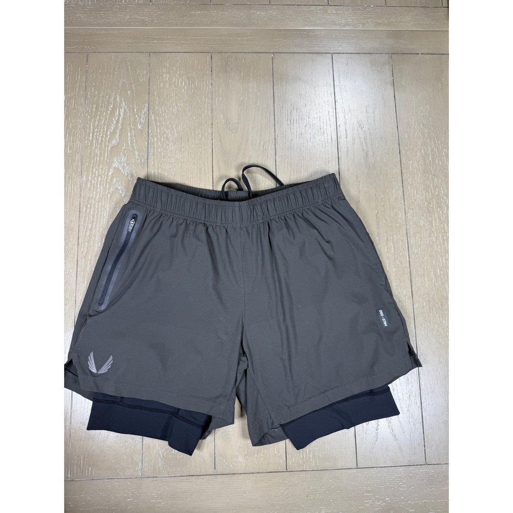 ASRV Shorts Mens Medium Gray Performance Running Training Lined DSG-0784